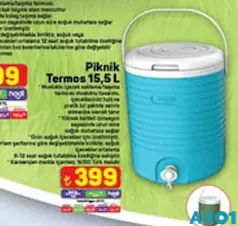 PİKNİK TERMOS 15,5 L PİKNİK TERMOS 15,5 L